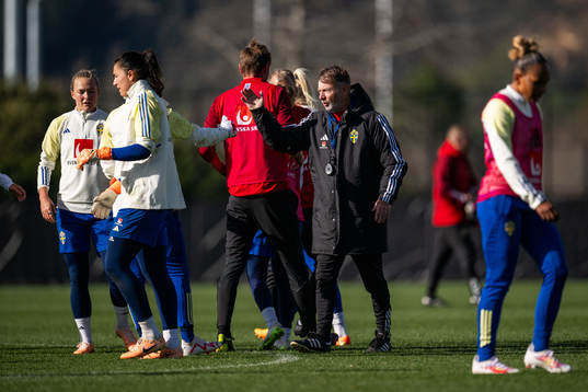 Magdalena Eriksson, goalkeeper Zecira Musovic and head