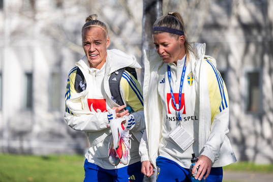 Lina Hurtig and Olivia Schough of the Swedish women's