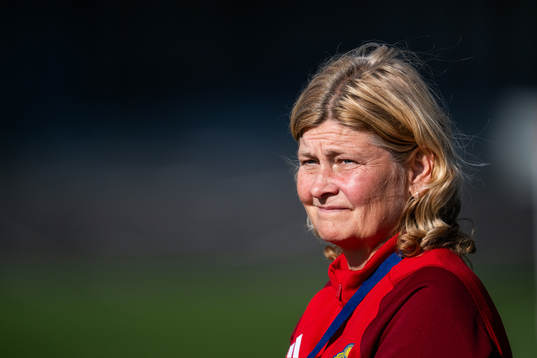 Press officer Rebecca Schelin of the Swedish women's