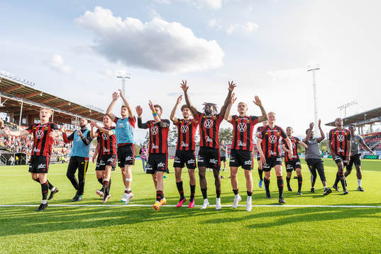Östersunds spelare jublar