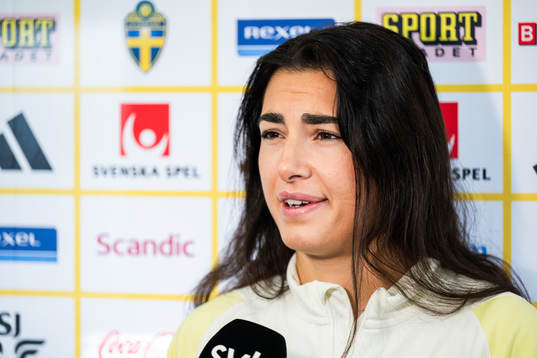 Goalkeeper Zecira Musovic of the Swedish women's national