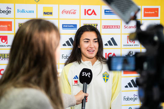 Goalkeeper Zecira Musovic of the Swedish women's national