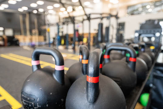 Kettle bells in the gym