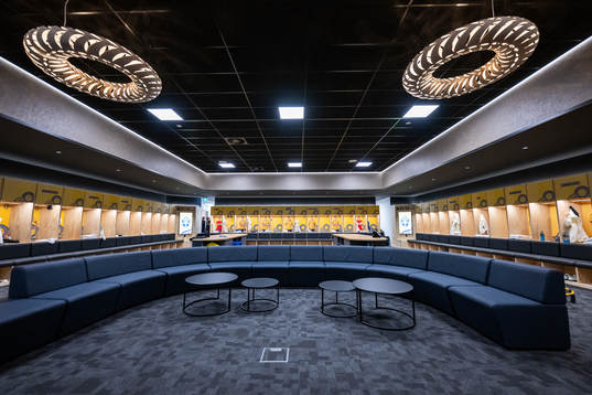 Interior view of the changing room