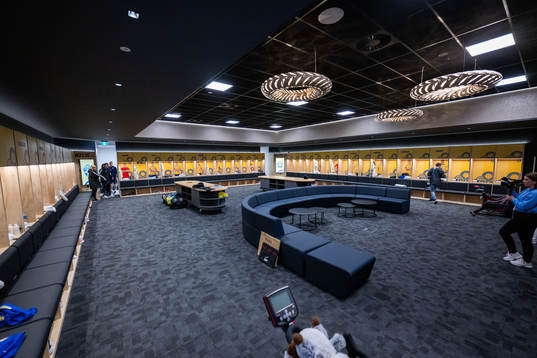 Interior view of the changing room
