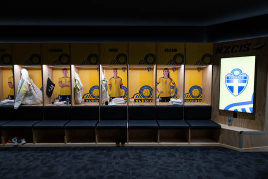 Space in the changing room belonging to Olivia Schough,