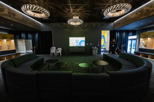 Interior view of the changing room