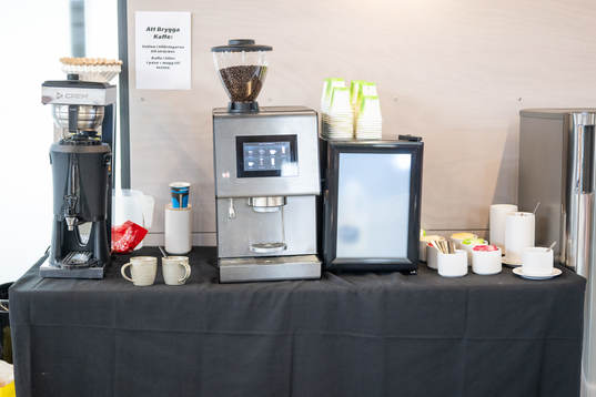 A coffee machine in the social area