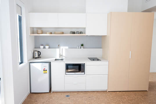 The kitchen in an apartment