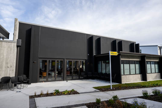 Exterior view of the restaurant and social area