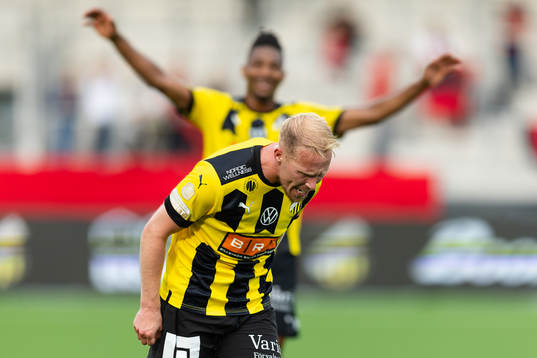 Häckens Mikkel Rygaard Jensen jublar