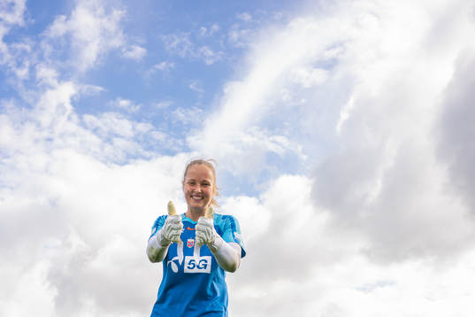 Goalkeeper Aurora Mikalsen of the Norwegian women’s