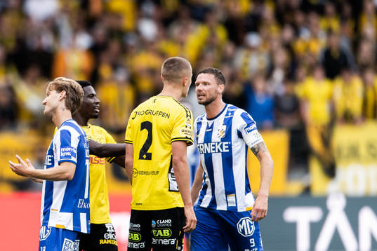 Elfsborgs Gustaf Lagerbielke och IFK Göteborgs Marcus Berg