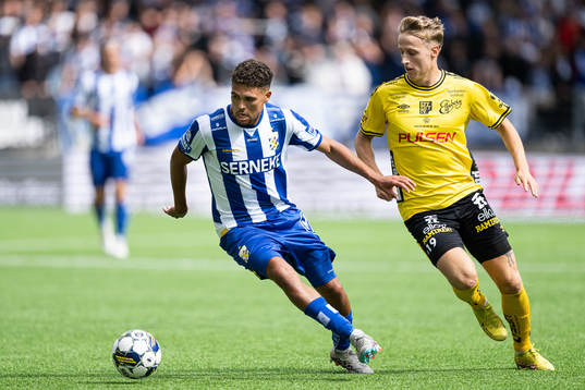 IFK Göteborgs Thomas Santos och Elfsborgs Jeppe Møldrup