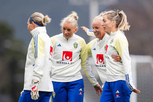 Stina Blackstenius, Caroline Seger and Linda Sembrant of
