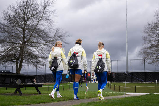 Sofia Jakobsson, Madelen Janogy and Kosovare Asllani of the