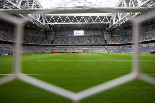 Generell vy på Tele2 Arena innan fotbollsmatchen i