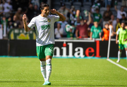 Hammarbys Jusef Erabi jublar