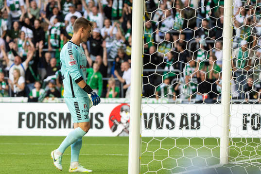 Kalmars målvakt Jakob Kindberg deppar