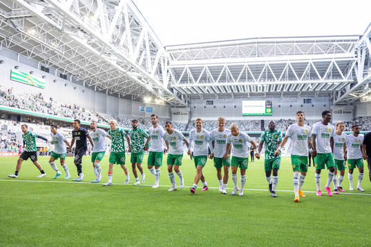 Hammarbys spelarna tackar publiken
