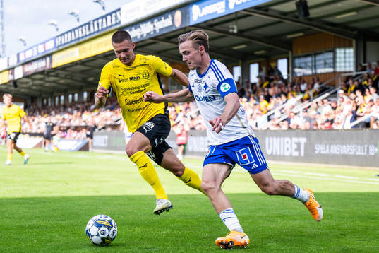 Mjällbys Arvid Brorsson och IFK Norrköpings Jacob Ortmark