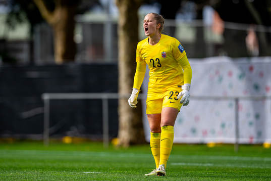 Goalkeeper Aurora Mikalsen of Norway