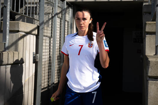 Ingrid Syrstad Engen of Norway at half-time