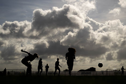 The silhouette of Thea Bjelde of Norway