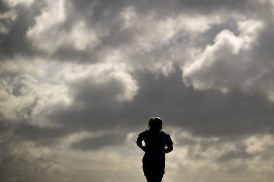 The silhouette of Thea Bjelde of Norway