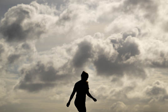 The silhouette of Vilde Bøe Risa of Norway