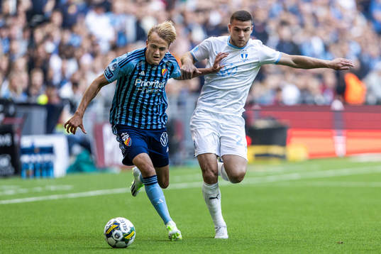 Djurgårdens Oskar Fallenius och Malmö FFs Gabriel