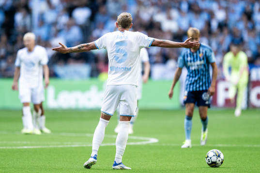 Malmö FFs Søren Rieks reagerar