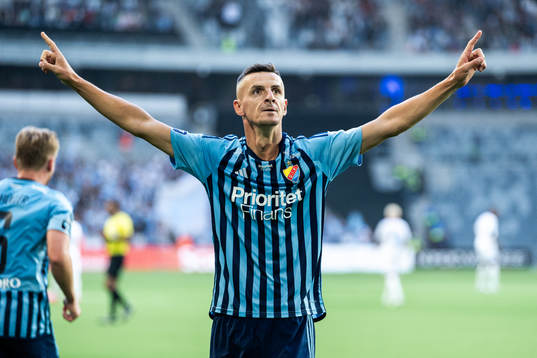 Djurgårdens Haris Radetinac jublar