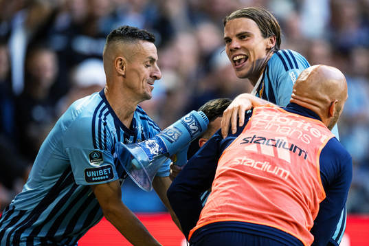 Djurgårdens Haris Radetinac och Djurgårdens Elias