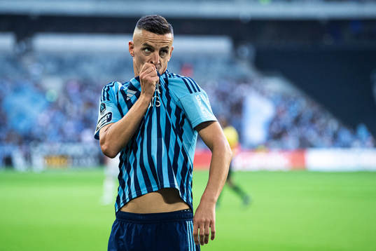 Djurgårdens Haris Radetinac jublar