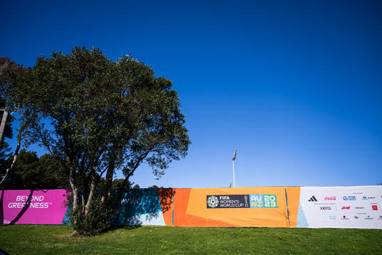 A fence at a training session with the South African