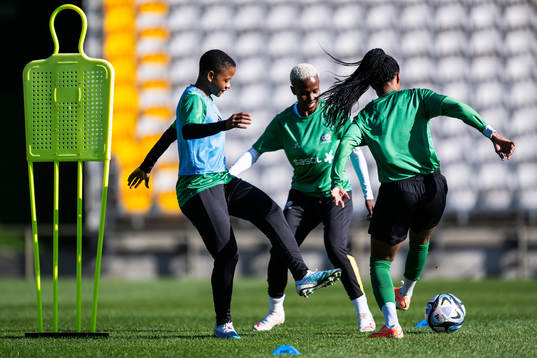 Refiloe Jane (left) of the South African women's national