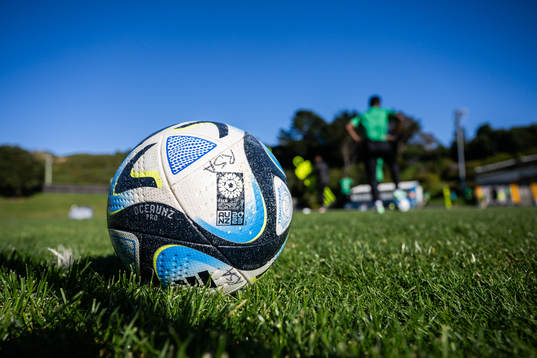 A ball at a training session with the South African women's