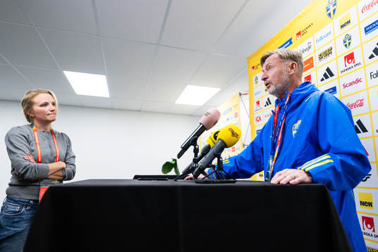 Head coach Peter Gerhardsson of the Swedish women's