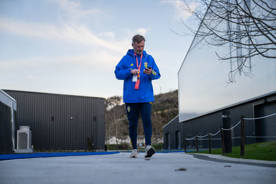 Head coach Peter Gerhardsson of the Swedish women's