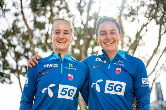 Amalie Eikeland and Vilde Bøe Risa of the Norwegian