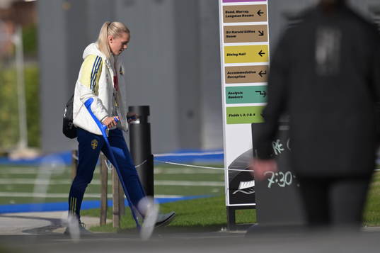 Swedens Hanna Lundkvist of the Swedish women's national