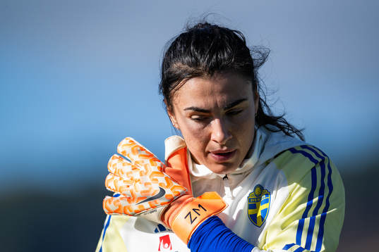 Goalkeeper Zecira Musovic of the Swedish women's national