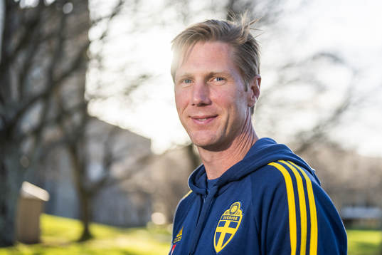 Sports psychologist Rasmus Liljeblad of the Swedish women's