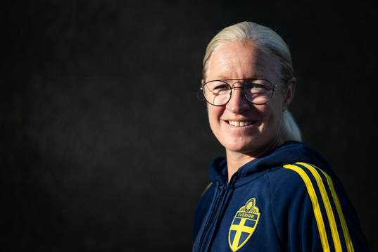 Assistant coach Victoria Sandell of the Swedish women's