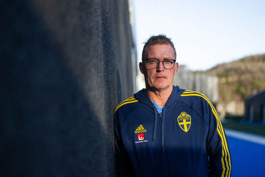 Goalkeeper coach Leif Troedsson of the Swedish women's