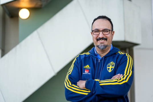Medical doctor Houman Ebrahimi of the Swedish women's