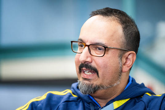 Medical doctor Houman Ebrahimi of the Swedish women's
