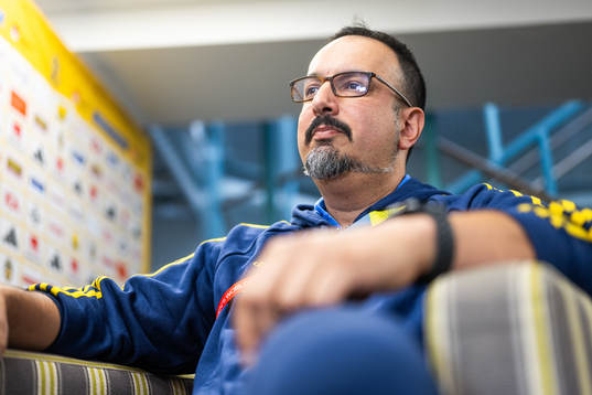 Medical doctor Houman Ebrahimi of the Swedish women's
