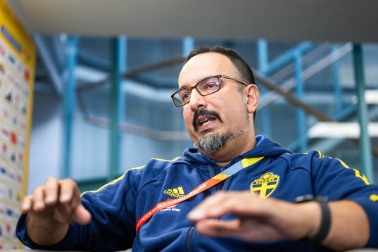 Medical doctor Houman Ebrahimi of the Swedish women's